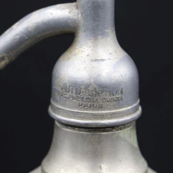 English Mesh Wrapped SYPHON Spritz Bottle Carbon Water Bottle Vintage Bottle Bar - Picture 3 of 7